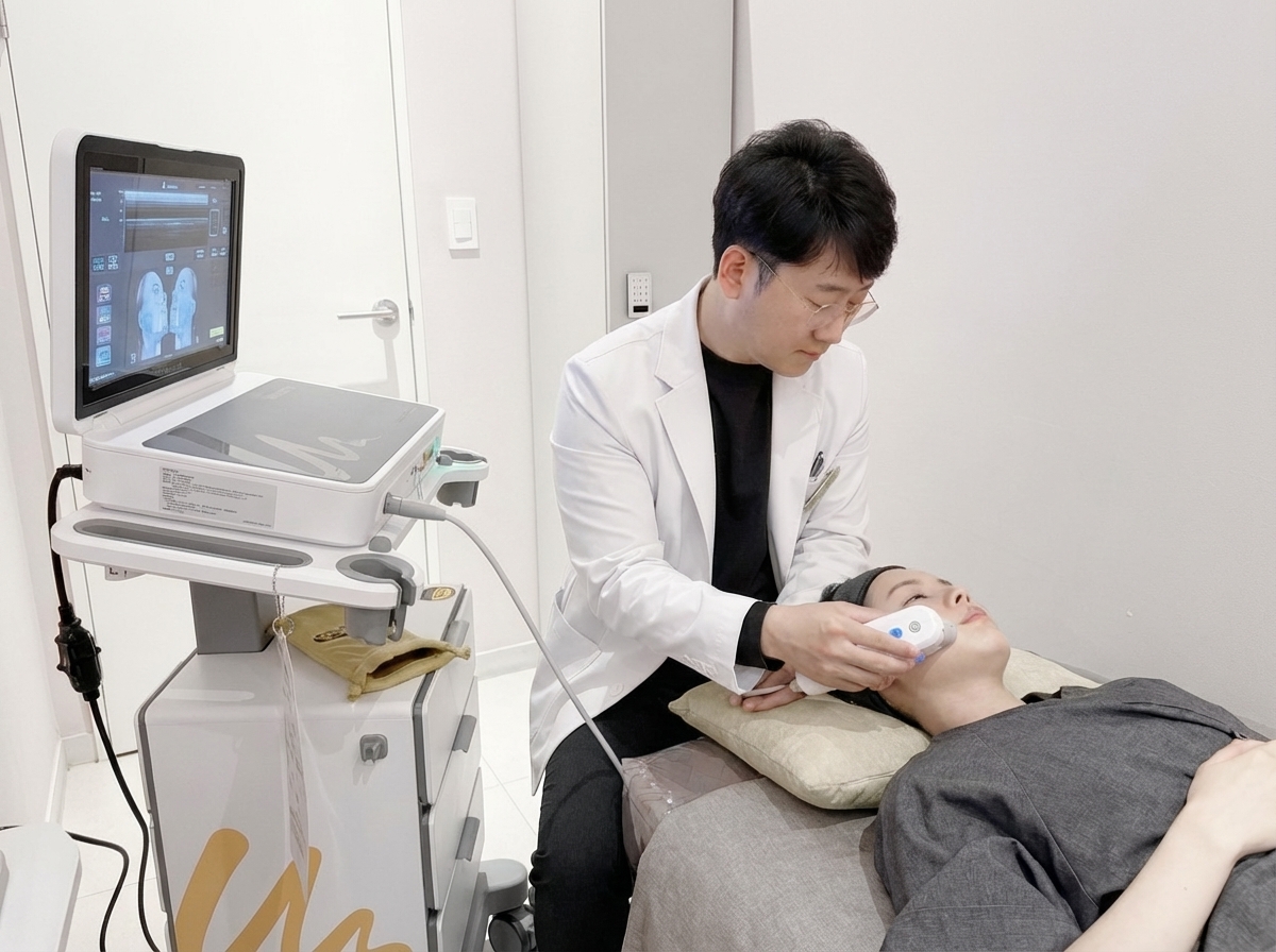 루미인피부과 울쎄라 시술 장면