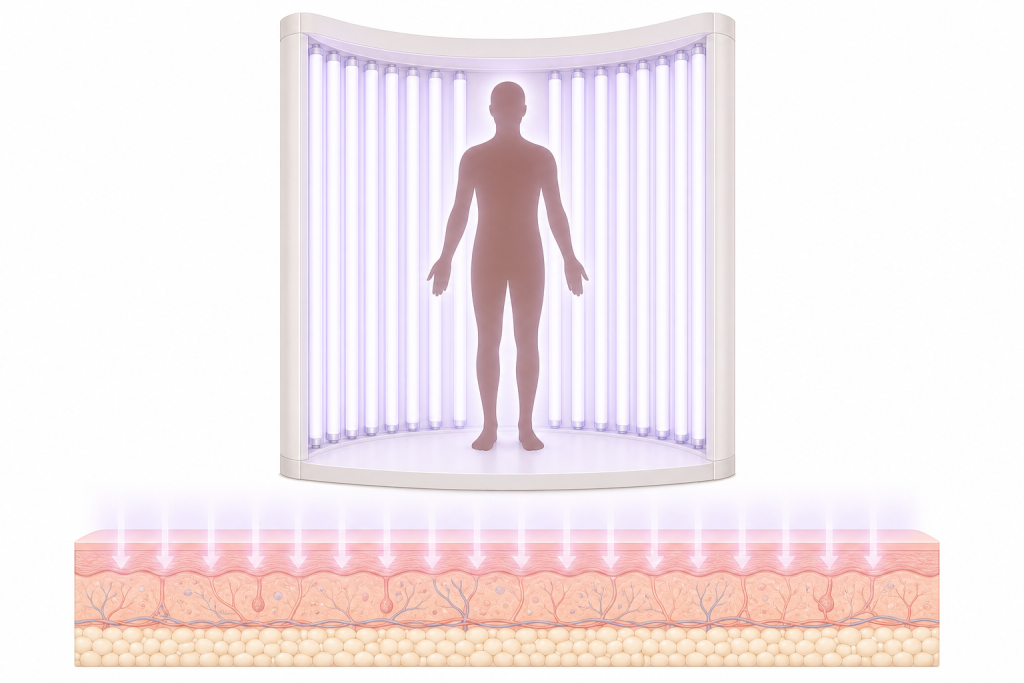 전신 자외선 광선 치료기(UV 8000 N.B) 원리